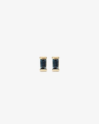 Stud Earrings with London Blue Topaz in 10kt Yellow Gold