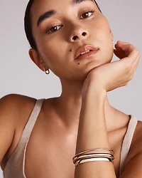 65mm (2.5") 3.8mm Width Solid Oval Bangle in 10kt Yellow Gold