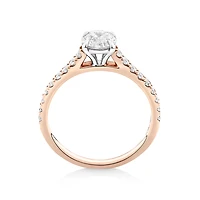 Engagement Ring with 1 1/4 Carat TW of Diamonds in 14kt Rose/White Gold