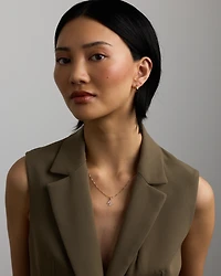 Diamond Letter W Initial Pendant in 10kt Yellow Gold