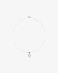 Lume Lab Oval Pendant with 1.00 Carat TW of Laboratory-Grown Diamond in 10kt White Gold