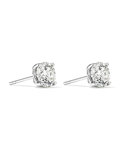 2,00 Carat TW Boucles d'oreilles puces solitaires en diamant parfaites en or blanc 18kt