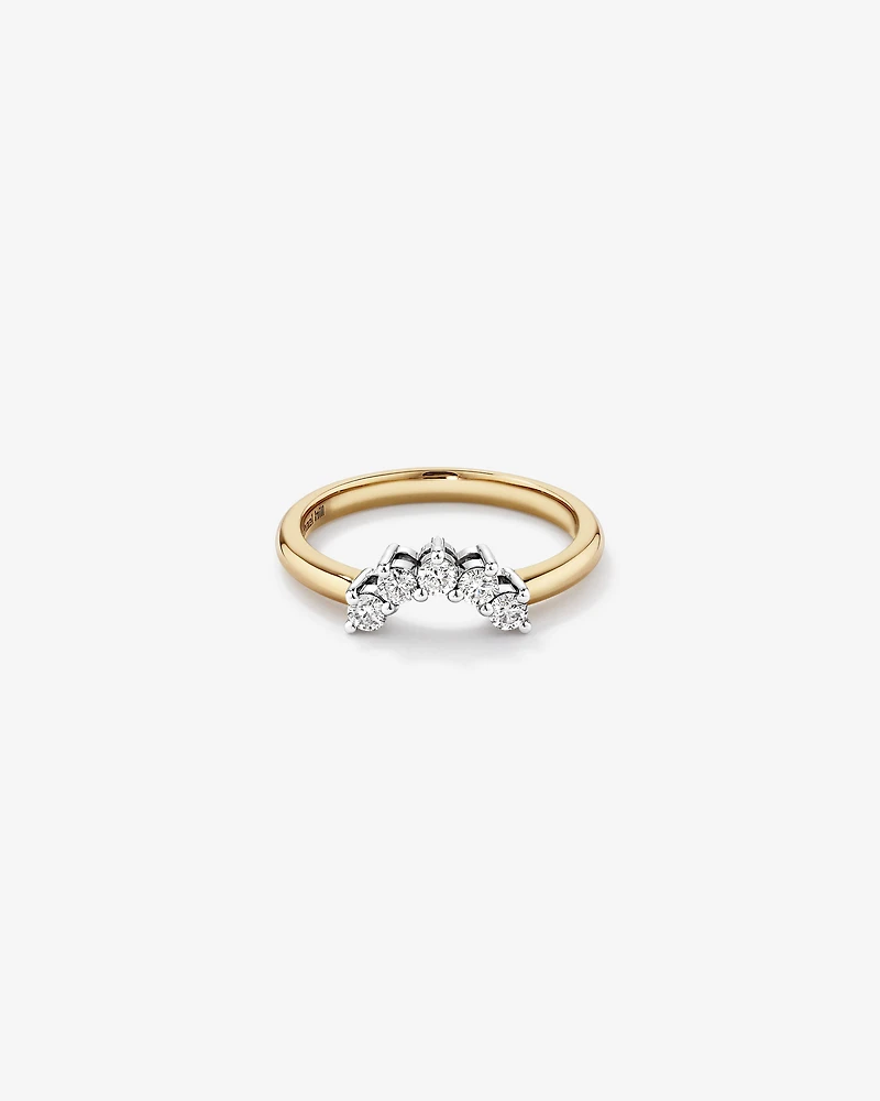 Wedding Ring with 0.25 Carat TW of Diamonds in 14kt Yellow & White Gold