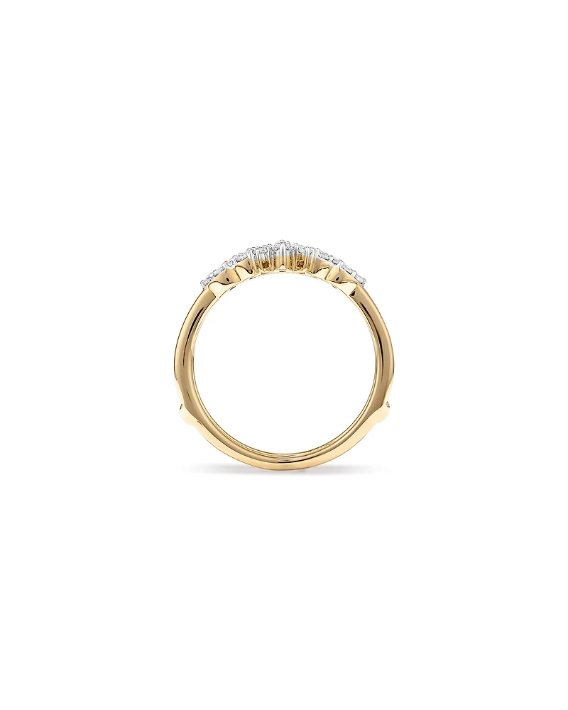 Bague amplificatrice avec 0,33 carat TW de diamants en or jaune 14kt
