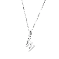 "W" Initial Pendant in Sterling Silver