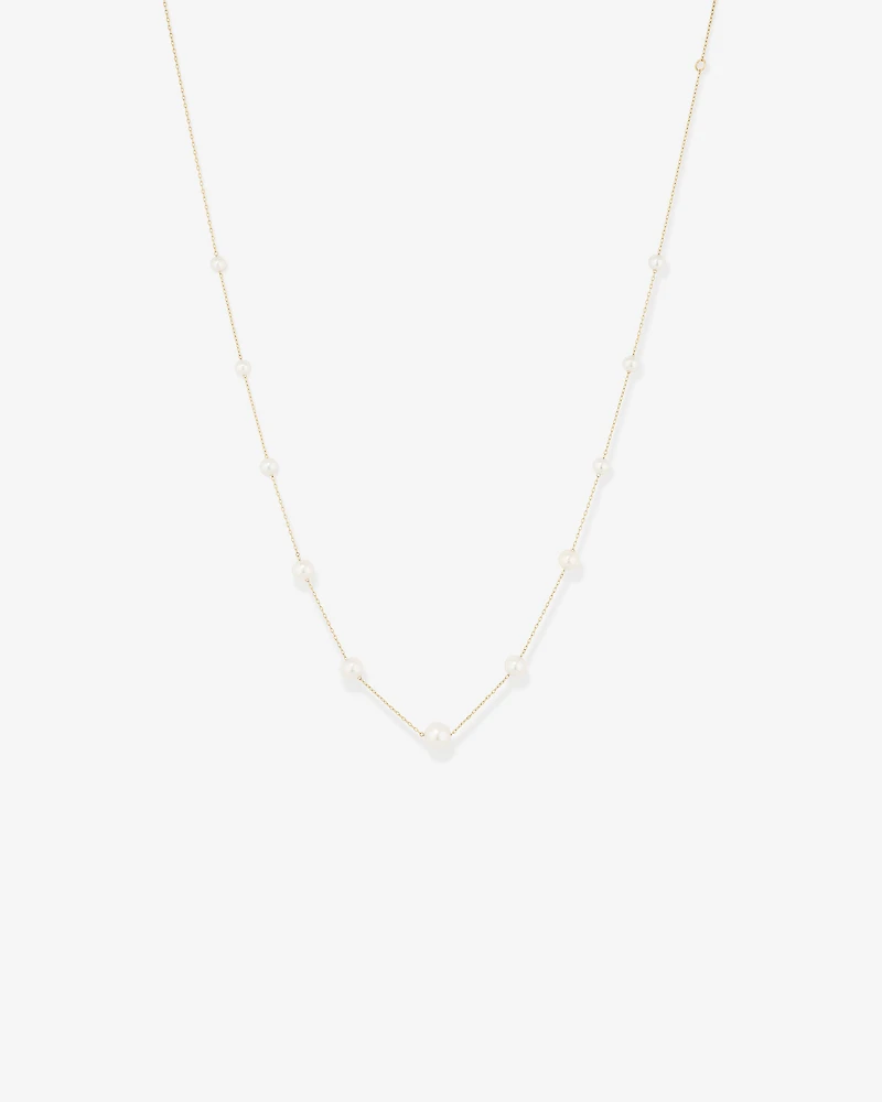 Cultured Freshwater Pearl Necklace in 10kt Yellow Gold