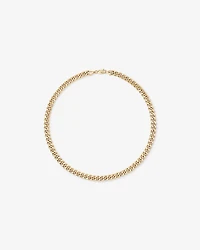 45cm (22") 9mm Width Semi Solid Diamond Cut Curb Chain in 10kt Yellow Gold