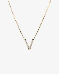 "V" Initial Necklace with 0.10 Carat TW of Diamonds in 10kt Yellow Gold