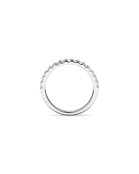 0.34 Carat TW Round Brilliant Claw-Set Wedding Band 18kt White Gold