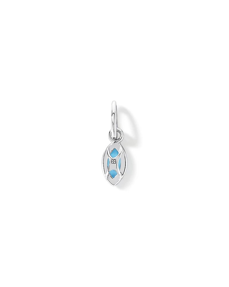Marquise-Cut Swiss Blue Topaz Pendant in Sterling Silver