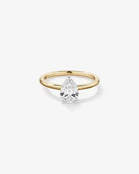 1.25 Carat TW Pear Laboratory-Grown Diamond Solitaire Engagement ring 14kt Yellow and White Gold