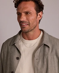 55cm (22") 1-1.5mm Width Fine Curb Chain Necklace in Sterling Silver