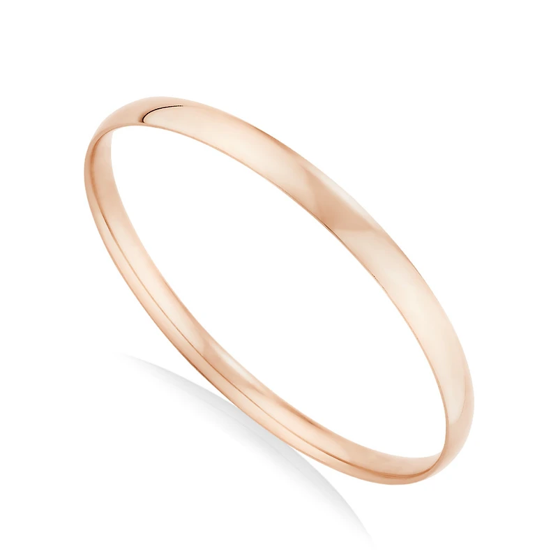 65mm Round Bangle in 10kt Rose Gold