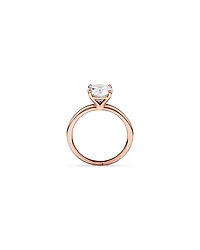 Carat TW Round Brilliant Laboratory-Grown Diamond Solitaire Engagement Ring 14kt Rose Gold