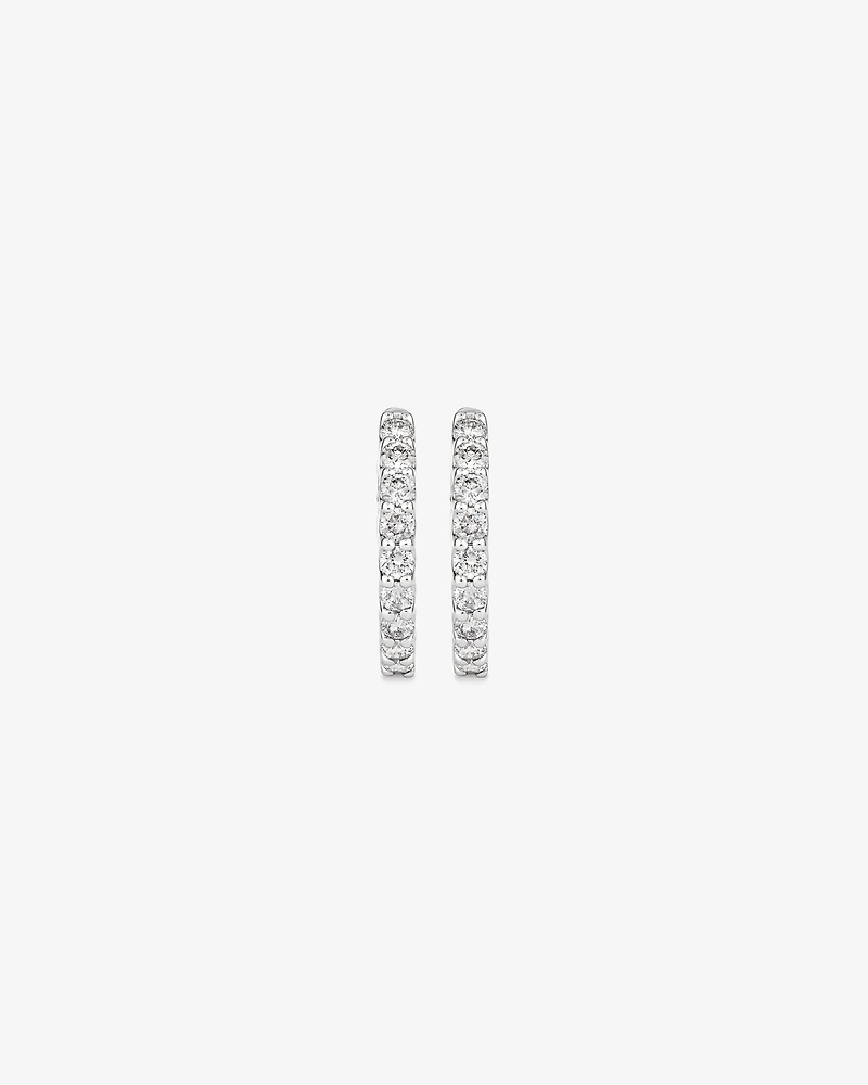 Boucles d’oreilles en diamant créées en laboratoire 1,00 carat TW serties en or blanc 10 carats