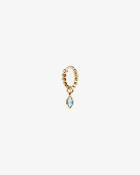 Blue Topaz Single Earring Charm in 10kt Yellow Gold