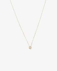 0.18 Carat TW Laboratory-Grown Asscher Cut Diamond Necklace in 10kt Yellow Gold