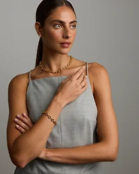 Bracelet Puff Anchor en Vermeil or 18 carats