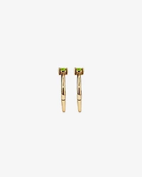 10mm Peridot Accent Sleepers in 10kt Yellow Gold