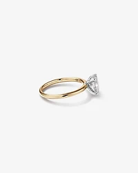 1.25 Carat TW Oval Laboratory-Grown Diamond Solitaire Engagement Ring 14kt Yellow and White Gold
