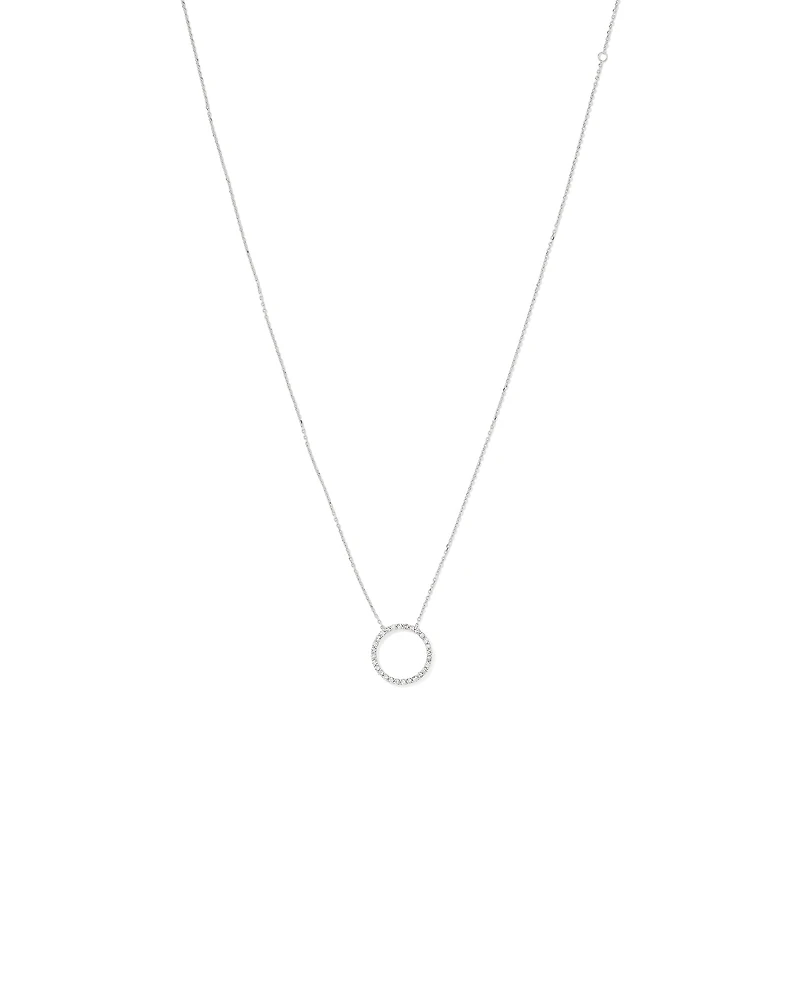 Collier de cercle de diamants TW de 0,40 carat en or blanc 10 carats