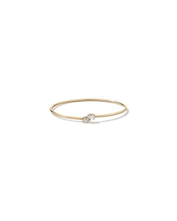 0.60 Carat TW of Laboratory-Grown Pear Cut Diamond Torque Bangle in 10kt Yellow Gold