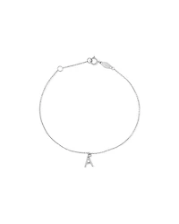 19cm (7.5") A Initial Bracelet in Sterling Silver