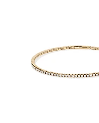 0.68 Carat TW Diamond Row Flex Bangle in 10kt Yellow Gold