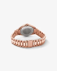 Montre habillée pour femme 32,5 mm en acier inoxydable ton or rose