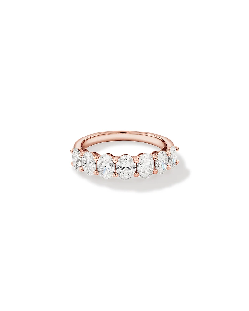 2.00 Carat TW Oval Laboratory-Grown Diamond Wedding Ring in 14kt Rose Gold