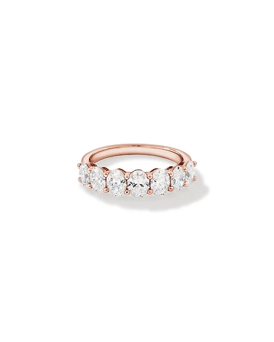 2.00 Carat TW Oval Laboratory-Grown Diamond Wedding Ring in 14kt Rose Gold
