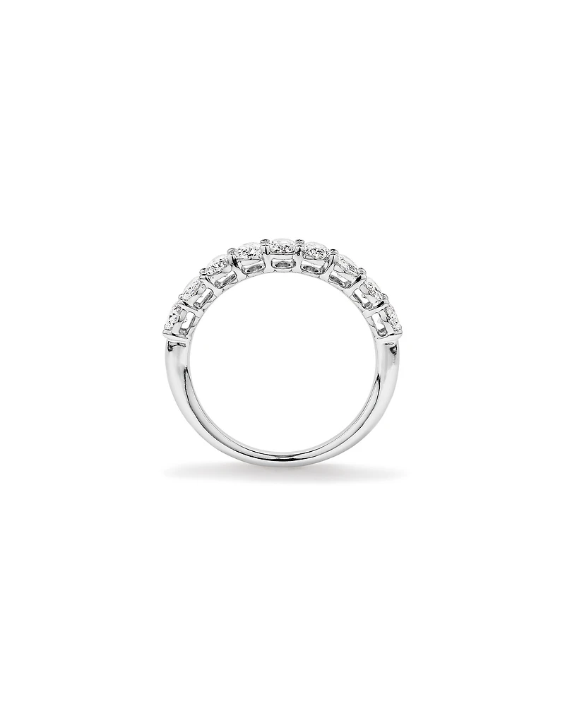 1.17 Carat TW Oval Laboratory-Grown Diamond Wedding Ring in 14kt White Gold