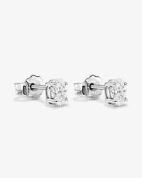 0.50TW Lab Diamond Oval Stud Earrings in Silver
