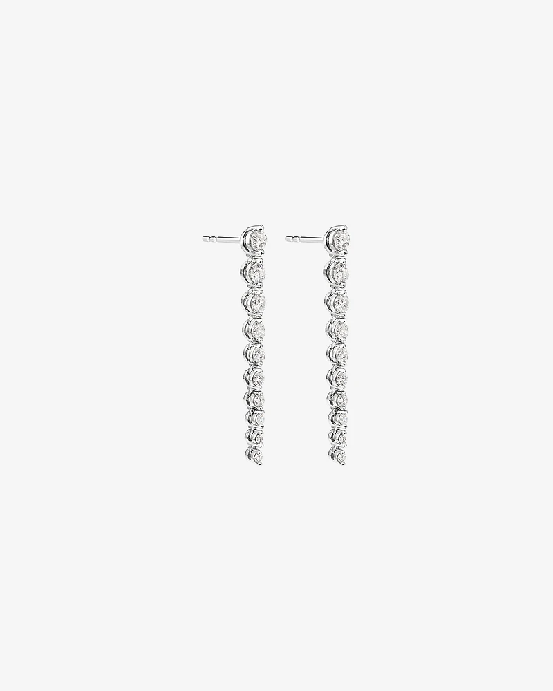 Drop Earrings with 1.00 Carat TW of Diamonds in 18kt White Gold
