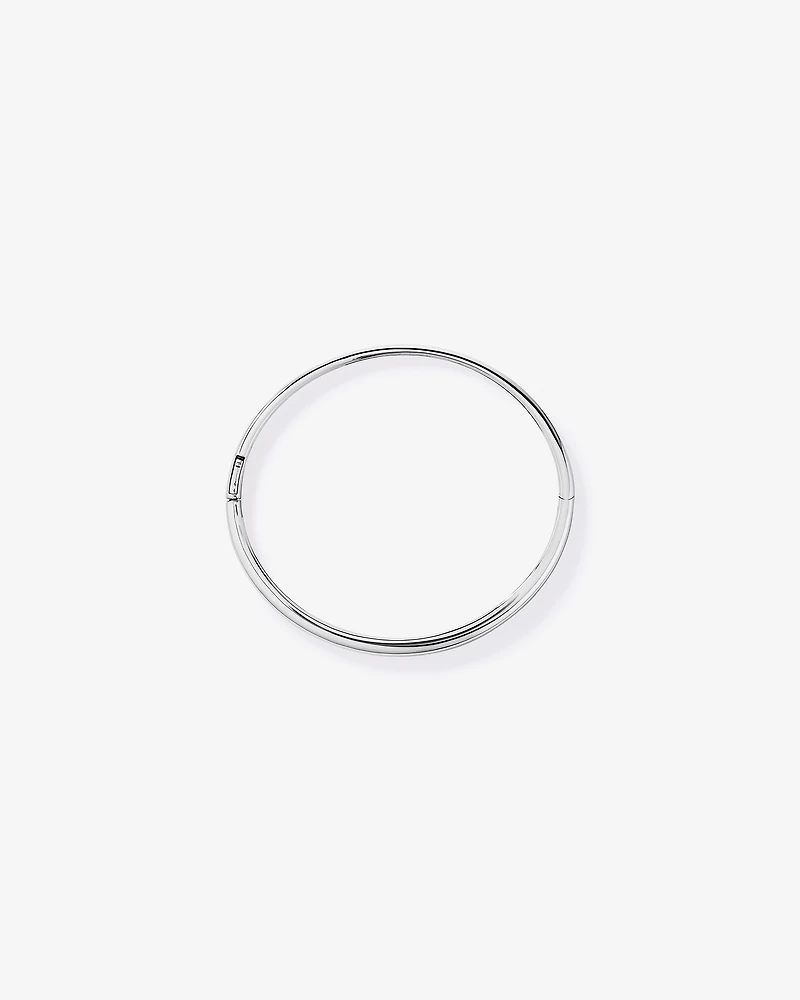 Polished Hinged Bangle in Sterling Silver - Medium