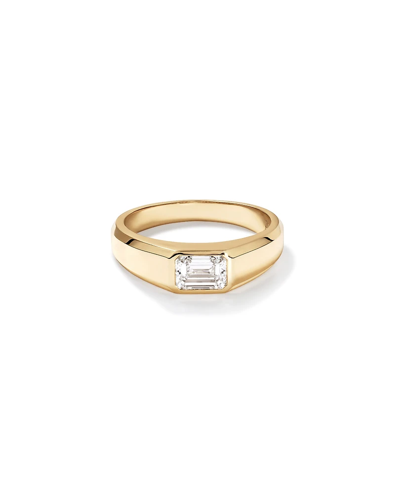 Solitaire Ring with 1.00TW  Laboratory-Grown Diamond in 14kt Yellow Gold