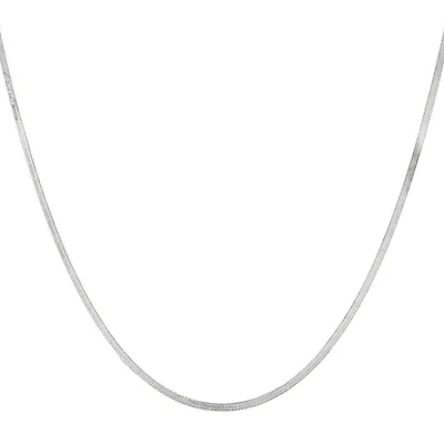 45cm (18”) 2mm-2.5mm Width Herringbone Chain 10kt Yellow Gold
