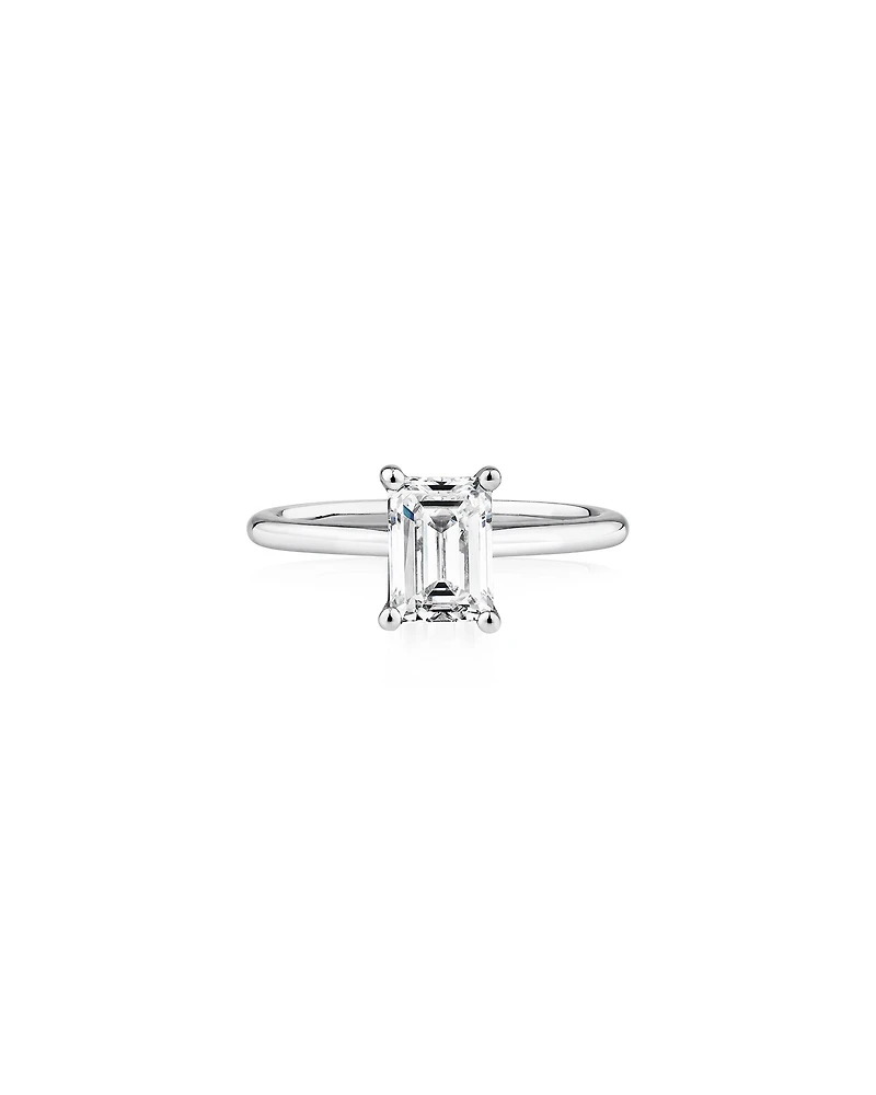 1.25 Carat TW Emerald Cut Laboratory-Grown Diamond Solitaire Engagement Ring 14kt White Gold