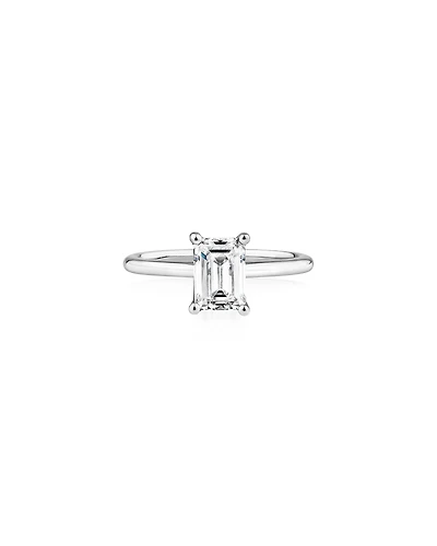 1.25 Carat TW Emerald Cut Laboratory-Grown Diamond Solitaire Engagement Ring 14kt White Gold