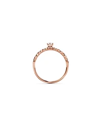 0.17TW Round Brilliant Laboratory-Grown Diamond Promise Ring 10kt Rose Gold