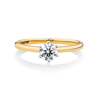 Bague de fiançailles Solitaire de Michael Hill en or jaune et blanc 18 K avec diamants du Code of Origin de De Beers totalisant 0,50 ct
