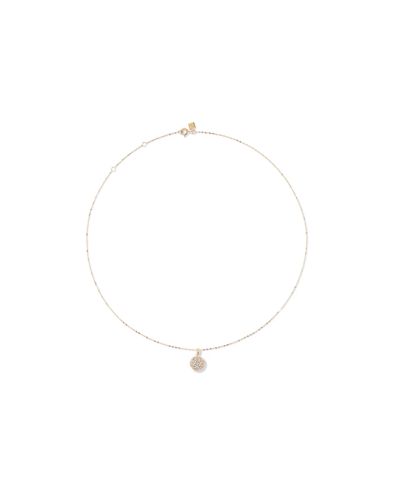 0.25 Carat TW Diamond Round Cluster Pendant with Halo in 10kt Yellow Gold