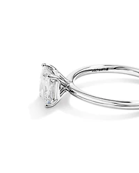 Bague de fiançailles en diamant solitaire taillée princesse laboratoire 1,25 carat or blanc 14 carats