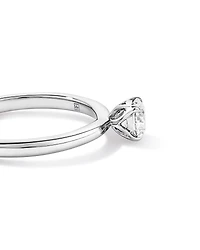 Bague solitaire ronde brillante TW 0,50 carat en platine recyclé
