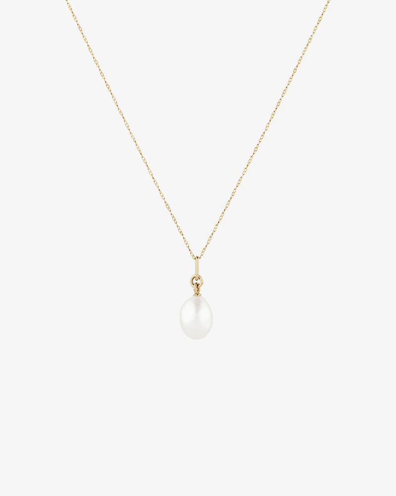 Pendant with Cultured Freshwater Baroque Pearl in 10kt Yellow Gold