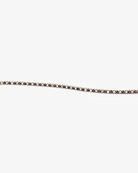 0.68 Carat TW Diamond and Created Sapphire Tennis Bracelet in 10kt Yellow Gold