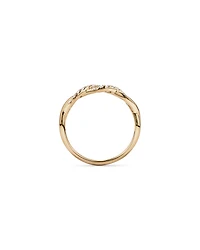 Alliance torsadée en or jaune 14 carats sertie d'un diamant rond brillant de synthèse 0,16 carat