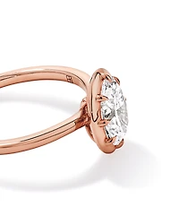 1.50TW Oval Laboratory-Grown Diamond Solitaire Ring 14kt Rose Gold