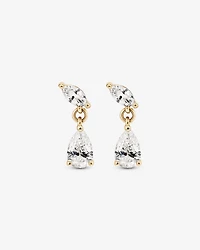 0.77 Carat TW of Laboratory-Grown Diamond Drop Earrings in 10kt Yellow Gold