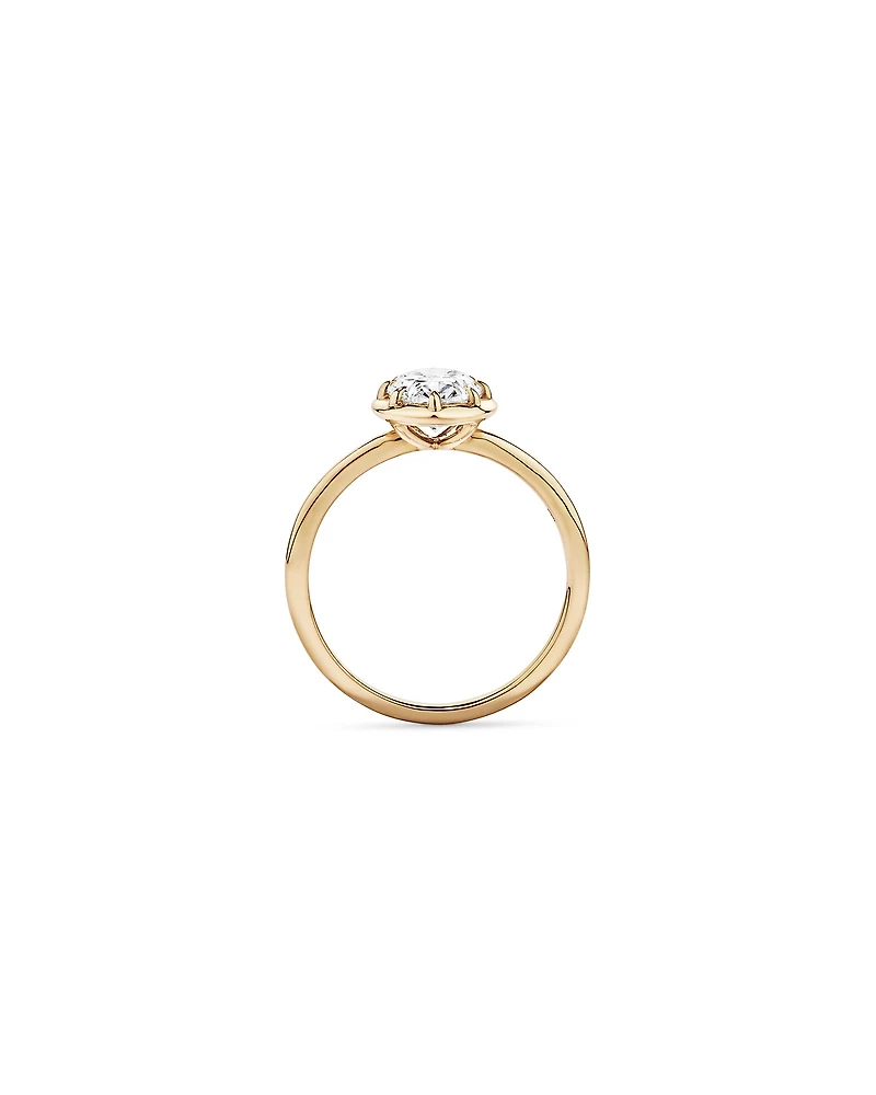 1.50TW Oval Laboratory-Grown Diamond Solitaire Ring 14kt Yellow Gold